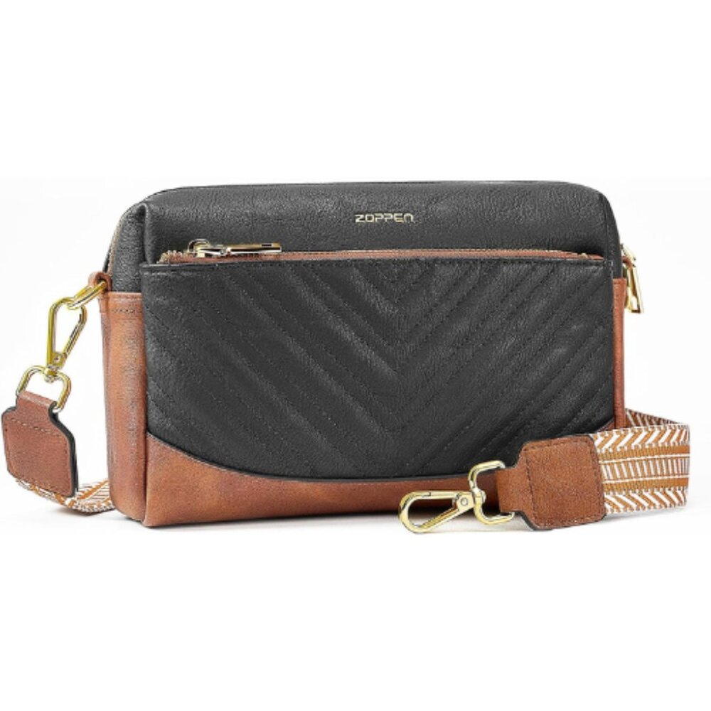 Anti Theft Crossbody Shoulder Trendy Women Bag Quilted Purse Pu Leather Guitar